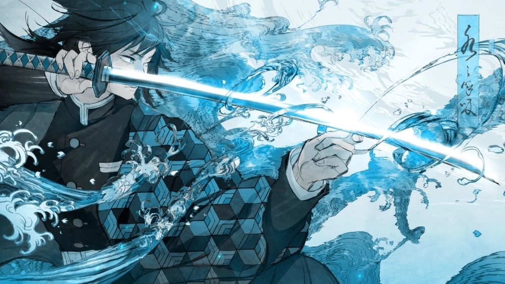 Giyu Tomioka Azul - Fondo Animado para PC, Android & iPhone