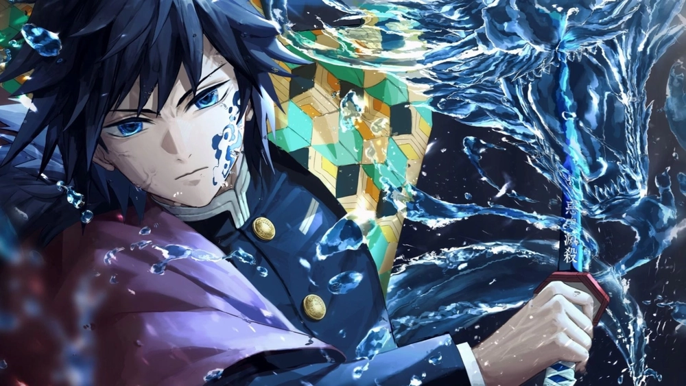 Giyu Tomioka y el agua - Fondo de Pantalla Animado para PC, Android & iPhone