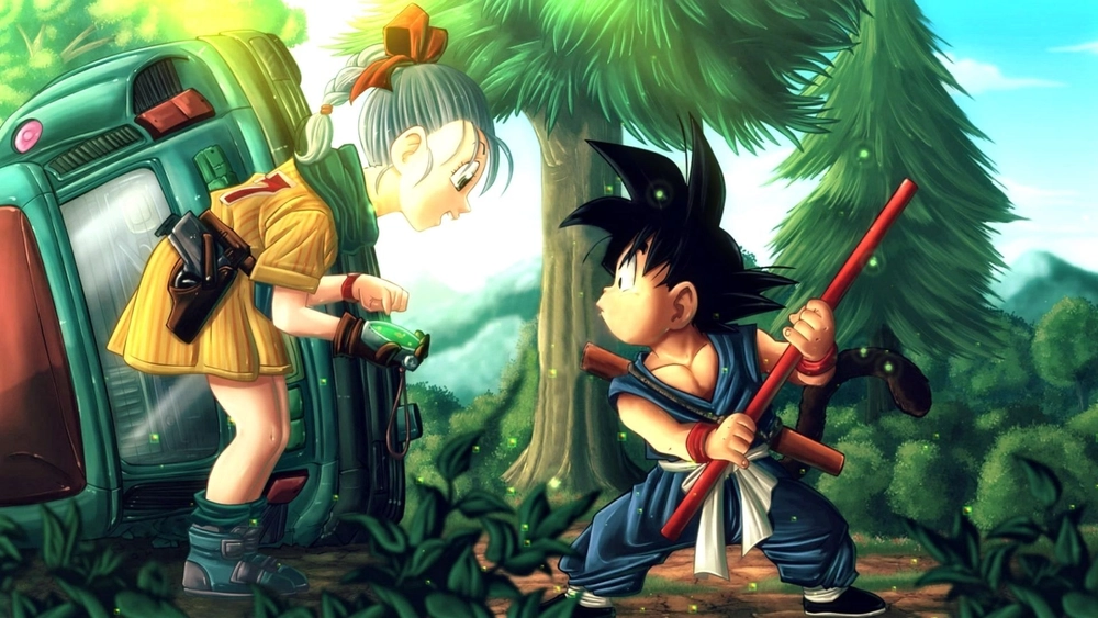 Goku y Bulma – Fondo de Pantalla para PC [1920×1080]