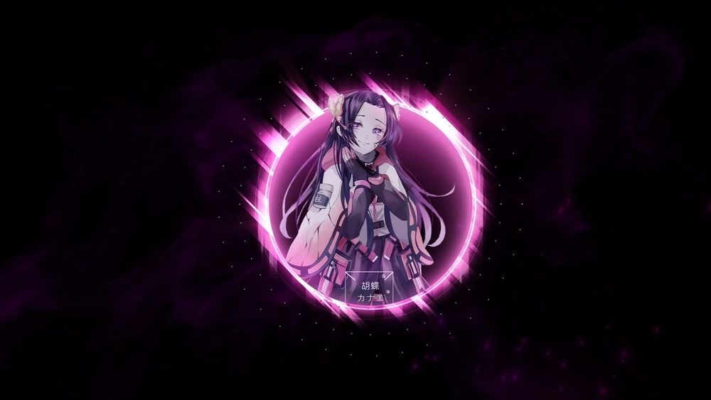 Kocho Shinobu Círculo Rosa - Fondo Animado