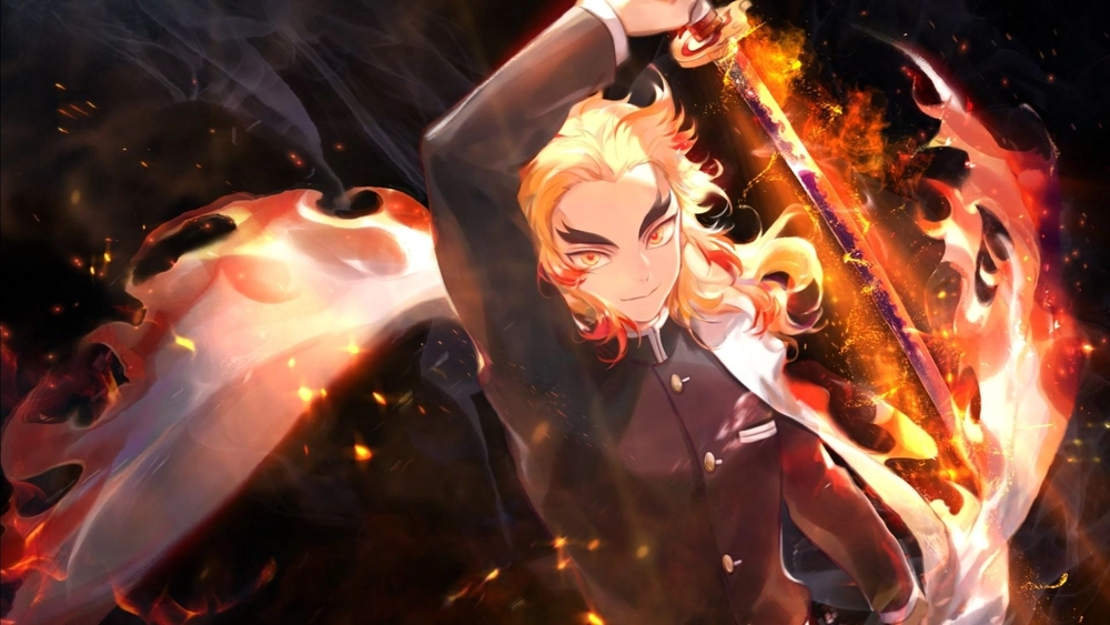 Kyojuro Rengoku (The Flamed Pillar) - Fondos de Pantalla Animado