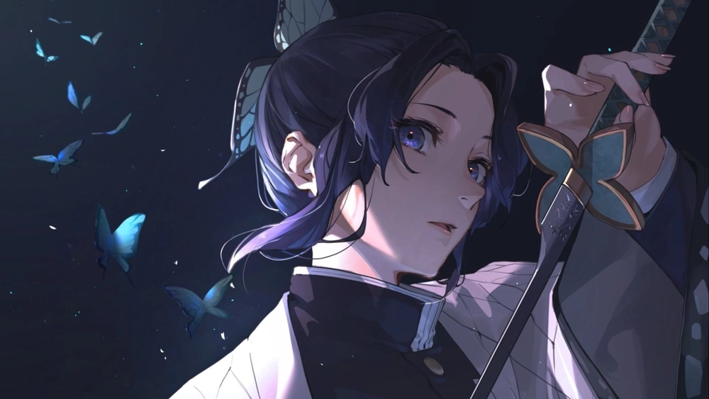 Shinobu Parpadeando - Fondo Animado