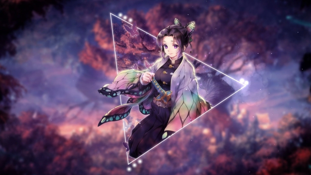 Shinobu Triángulo - Fondo de Pantalla Animado