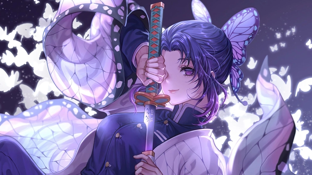 Shinobu Desenfundando - Fondo en Movimiento