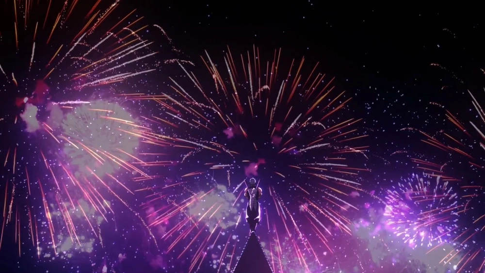 Tengen Uzui y fuegos artificiales - Fondo de Pantalla Animado & Estático