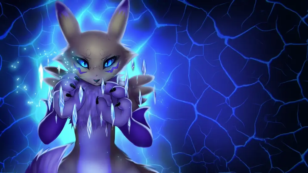 Descargar Fondo de Pantalla Animado de Renamon de Digimon 4K