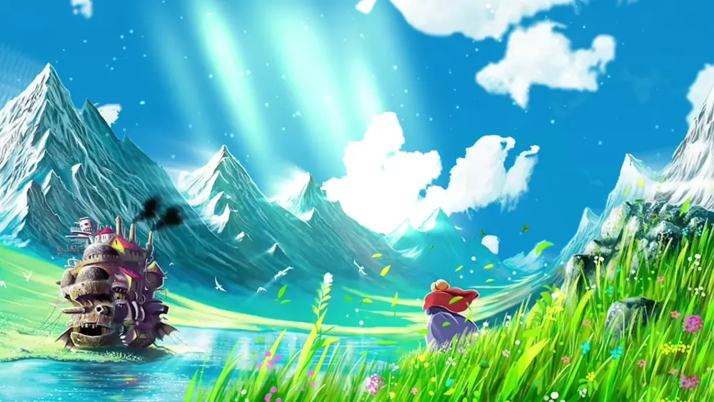 Descargar Fondo de Pantalla Animado de El Castillo Ambulante: El Castillo Trasladándose 4K