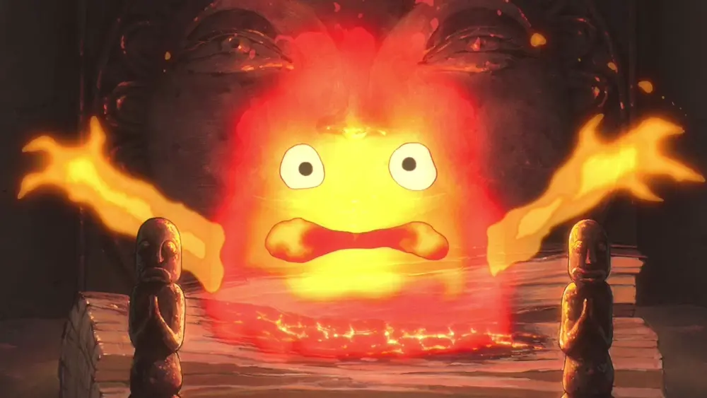 Descargar Fondo de Pantalla Animado de El Castillo Ambulante: Calcifer 4K