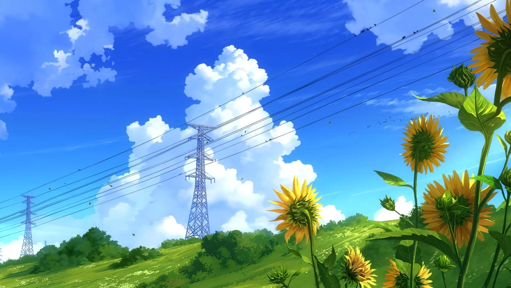 Paisaje con Girasoles