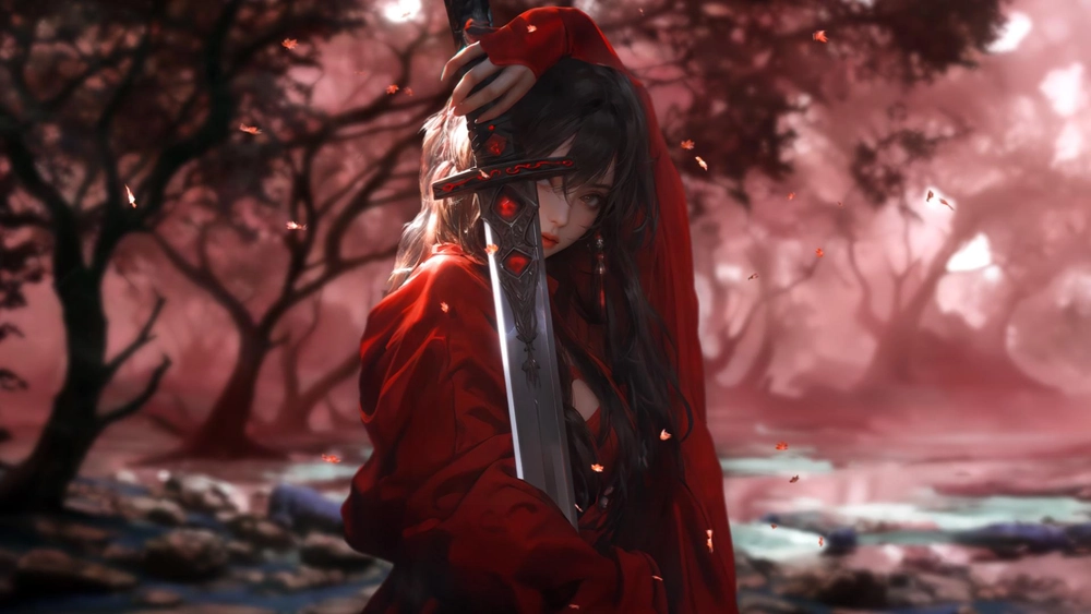 Red Samurai Girl