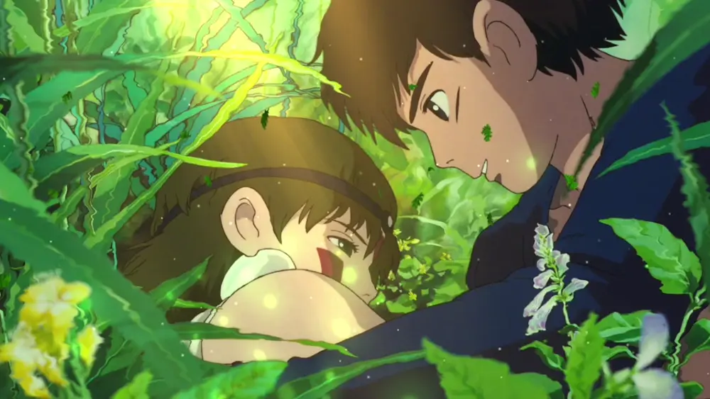 Descargar Fondo de Pantalla Animado de La Princesa Mononoke: San y Ashitaka Tumbados 4K