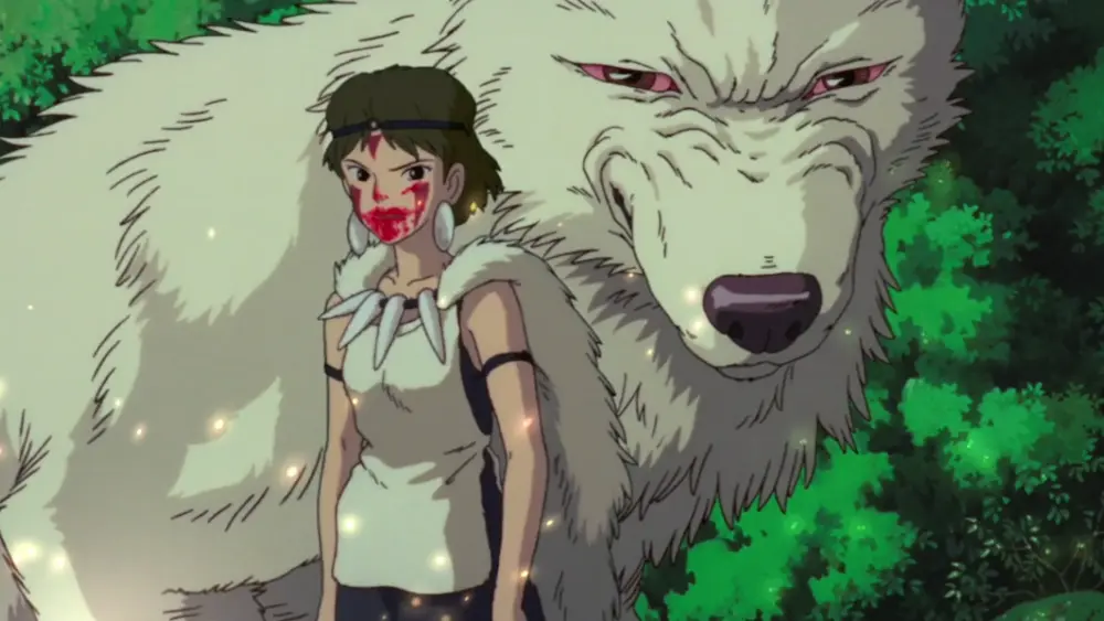 Descargar Fondo de Pantalla Animado de La Princesa Mononoke: Moro y San 4K