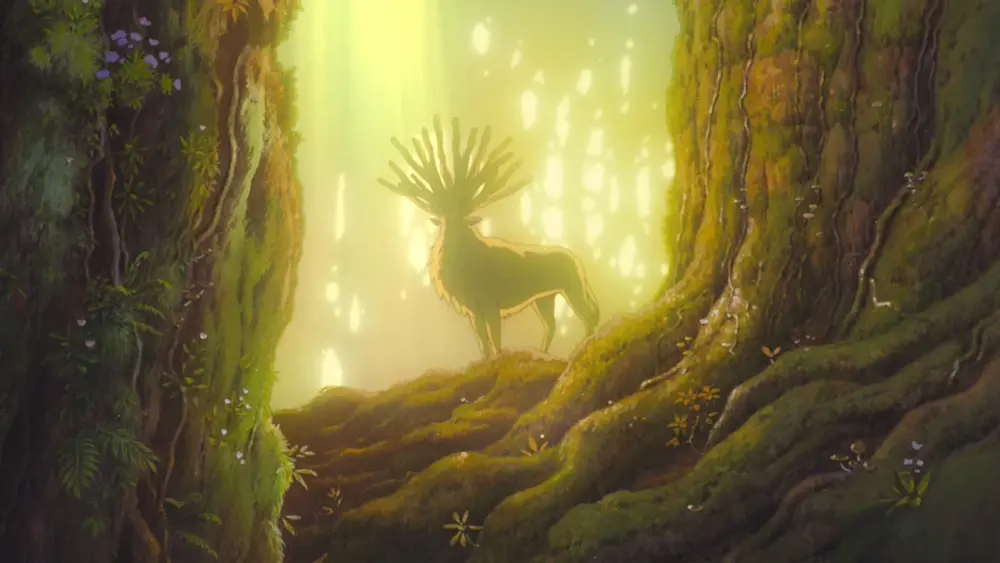 Descargar Fondo de Pantalla Animado de La Princesa Mononoke: El Dios Ciervo 4K