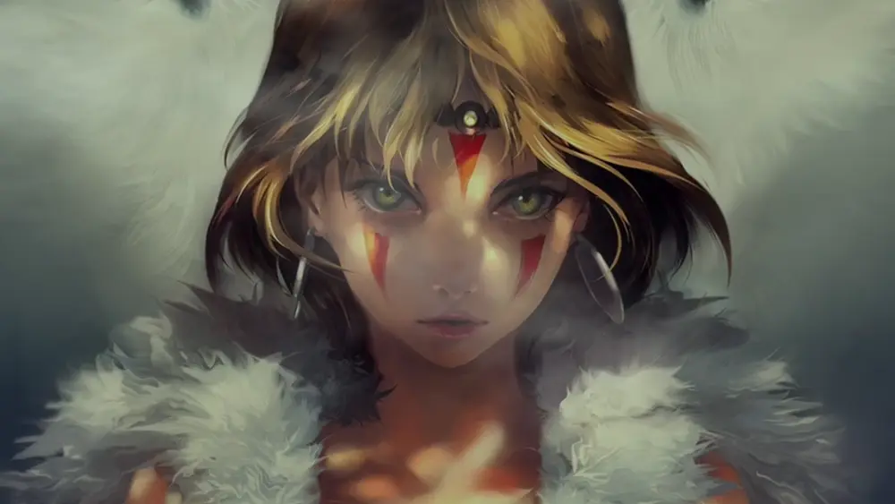 Descargar Fondo de Pantalla Animado de La Princesa Mononoke: San Ojos Color Miel 4K