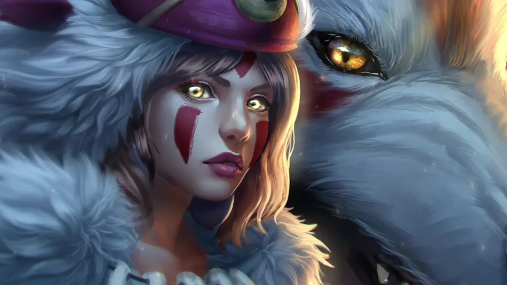 Descargar Fondo de Pantalla Animado de La Princesa Mononoke: De Cerca 4K