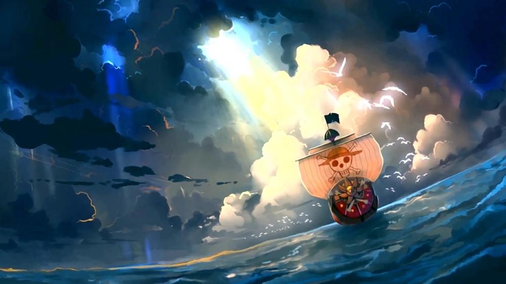 Descargar Fondo de Pantalla Animado de Thousand Sunny de One Piece 4K