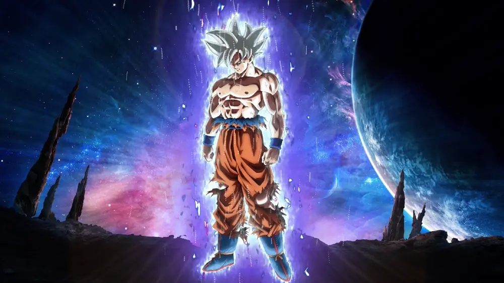 Descargar Fondo Animado de Goku Ultra Instinto Espacio de Dragon Ball 4K