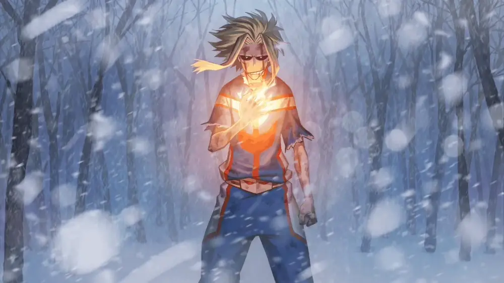 Descargar Fondo de Pantalla Animado de My Hero Academia: All Might Tormenta de Nieve 4K