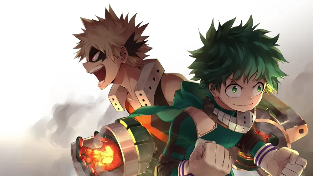 Descargar Fondo de Pantalla Animado de Katsuki y Izuku de My Hero Academia 4K