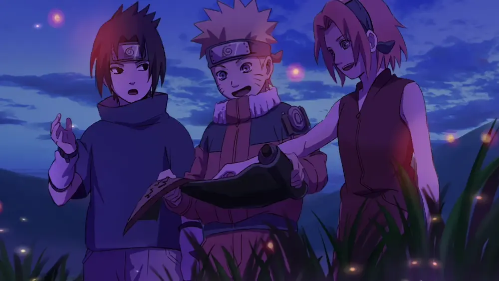 Descargar Fondo de Pantalla Animado de Naruto: Naruto, Sasuke y Sakura de Niños 4K