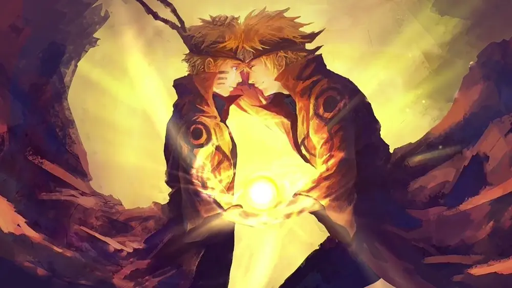 Descargar Fondo de Pantalla Animado de Minato y Naruto de Naruto 4K