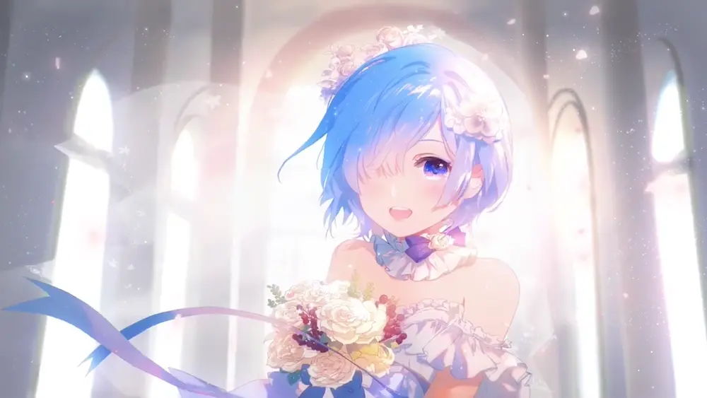 Descargar Fondo de Pantalla Animado de RE: Zero: Rem Cerezos 4K