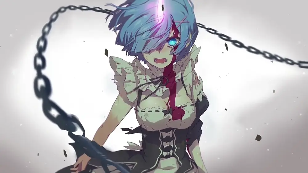 Descargar Fondo de Pantalla Animado de RE: Zero: Rem Ramo de Flores 4K