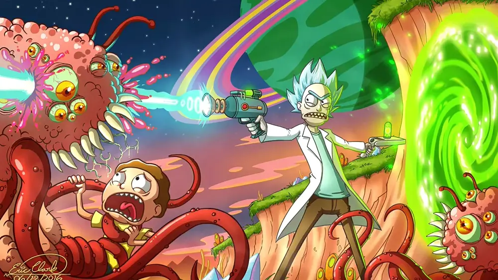 Descargar Fondo de Pantalla Animado de Aliens de Rick y Morty 4K