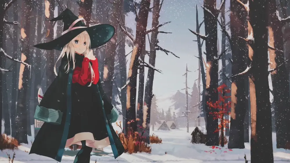 Descargar Fondo de Pantalla Animado de The Journey of Elaina: Bosque Invernal 4K