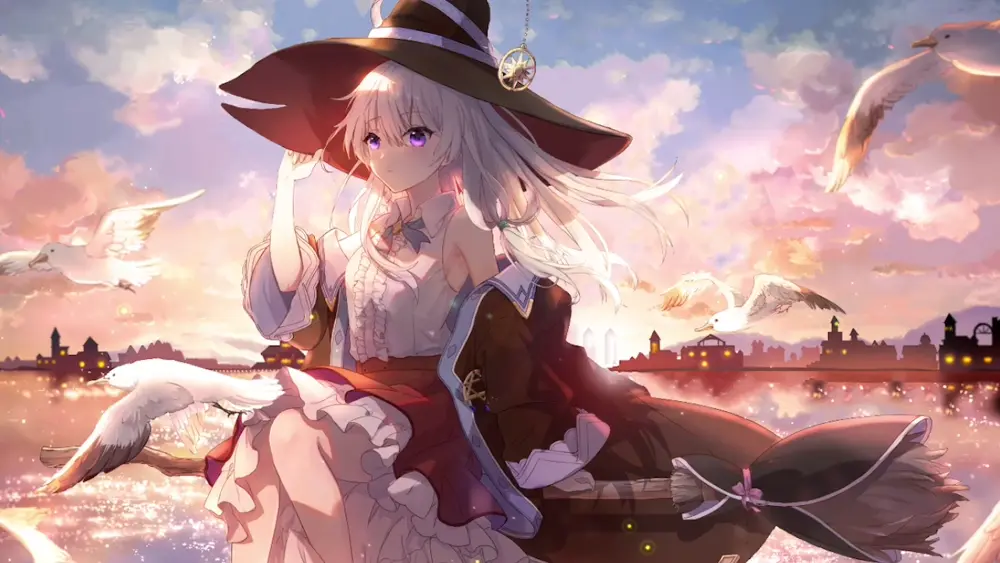 Descargar Fondo de Pantalla Animado de The Journey of Elaina: Comienza el Atardecer 4K